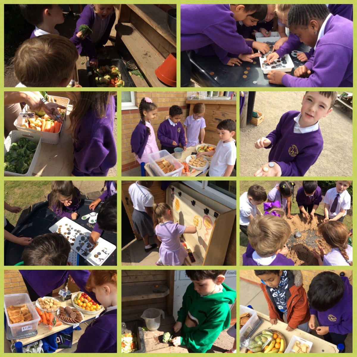WhitefieldPS's tweet photo. This week it’s been all about money! 1/2P have enjoyed using the money to buy any of the provision they wanted to play with, even some yummy snacks, They have been engaged and focused in their play as well as showing a great understanding of coins and their value. https://t.co/JHomMUdmha