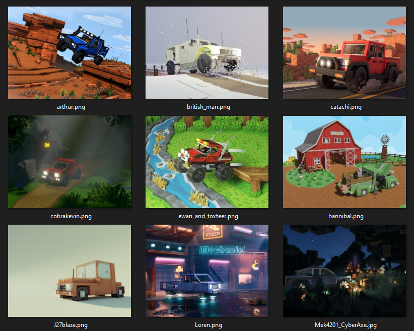 blockbench's tweet photo. There are 17 hours left to vote for your favorite entries to the Splash Art Contest. Choose from 18 amazing creations by the Blockbench community and help decide which model will represent the next update!

Vote on the official Blockbench Discord server: https://t.co/qULyq5deas https://t.co/zhjne9y4rM