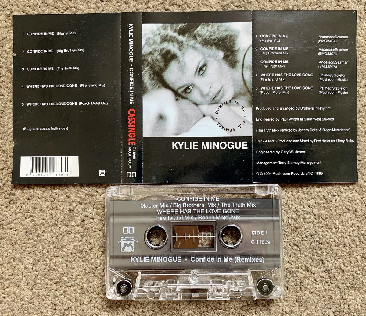 spjury's tweet photo. #KylieMinogue Confide In Me The Remixes. 1994 Australian/NZ 5 track remix #cassette single. Still one of my all-time favourite tracks 27 years after its original release. C11869. #90sMusic #Tapes #cassingle #PhysicalFormats #deconstruction πΆπΊπ₯π₯° https://t.co/E9SspOsdN1