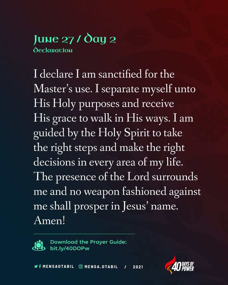 May the presence of the Lord surround you and your family.

Download the Prayer Guide: bit.ly/40DOPw
#40DaysOfPower