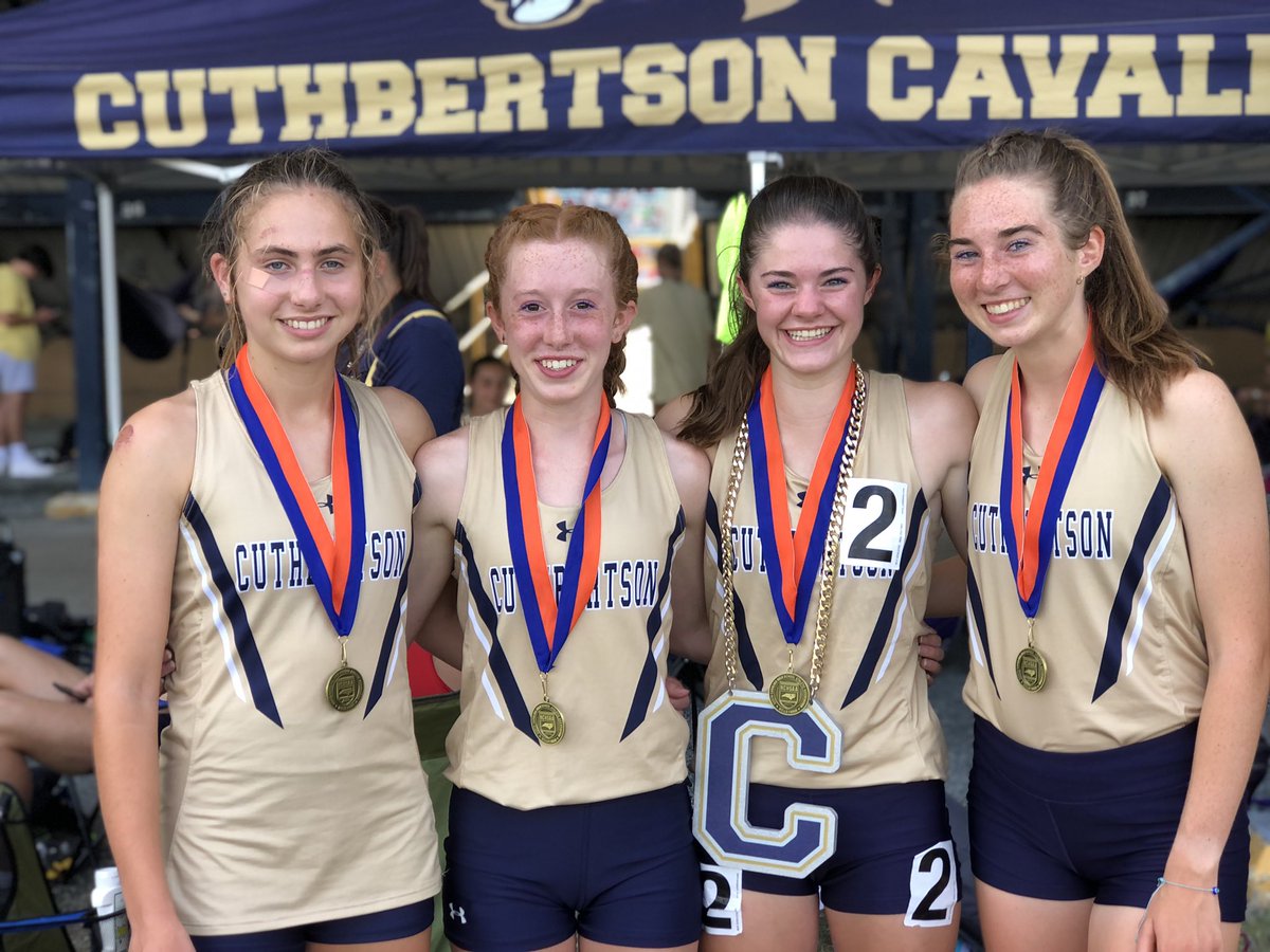 BOOM!

✔️4x800M State Champions🏆
✔️<a href="/cuttytrack/">Dustin Allen</a> school record
✔️3A State Meet Record 9:18.25

With 3 freshmen and a soccer player

Congrats to Stella, Charlotte, Gabi, and Justine on an AMAZING start to the day