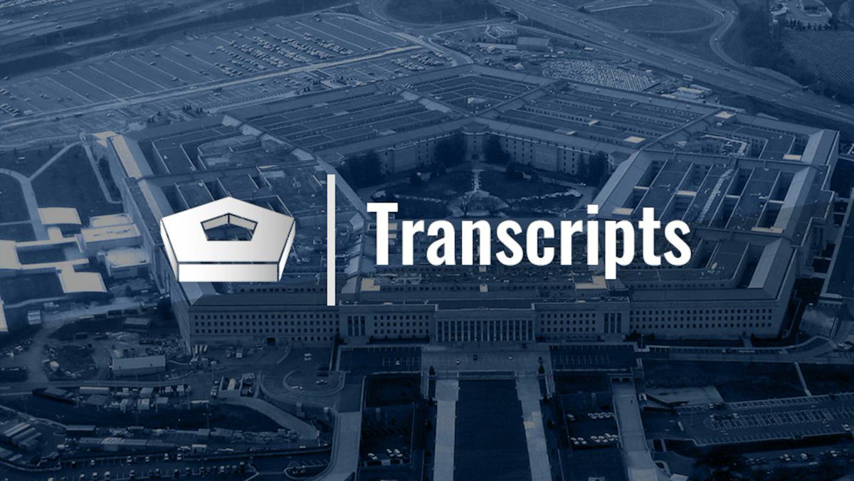 AISydneyEvents's tweet photo. Joint Artificial Intelligence Center Press Briefing > US DEPARTMENT OF DEFENSE > Transcript  Department of Defense https://t.co/qkfgDmV8CC #aisydney #artificialintelligence #ai #artificialintelligence #machinelearning #analytics #bigdata #deeplearning https://t.co/iXZInT0UMT