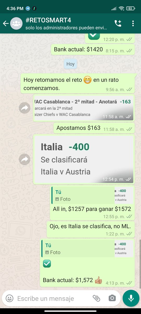 SmartBetsMex's tweet photo. OTRO DÍA SUMANDO EN EL PREMIUM. 🔥
Hoy cobramos:
⚽ Over 8.5 córners Gales vs Dinamarca ✅ -138 (10%)
Tenemos una semana sin perder. 😍
Y en el #RETOSMART3 y #RETOSMART4 nos colocamos con 57.2% y 64.7% de utilidad respectivamente. 💰
Estamos ENRACHADOS y vamos por más. 🤩 https://t.co/lARau6PosS