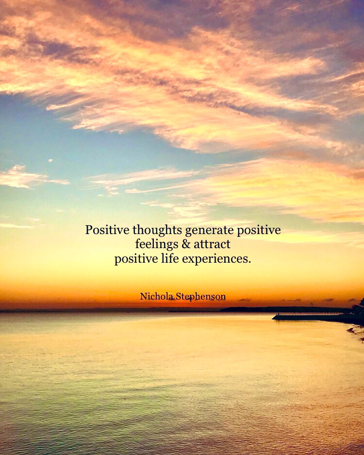 Positive thoughts generate positive feelings &amp; attract positive life experiences #positive #mentalhealth #mindset #mentalhealthmatters #ThinkBIGSundayWithMarsha #GoalAchieversCommunity #WritingCommunity