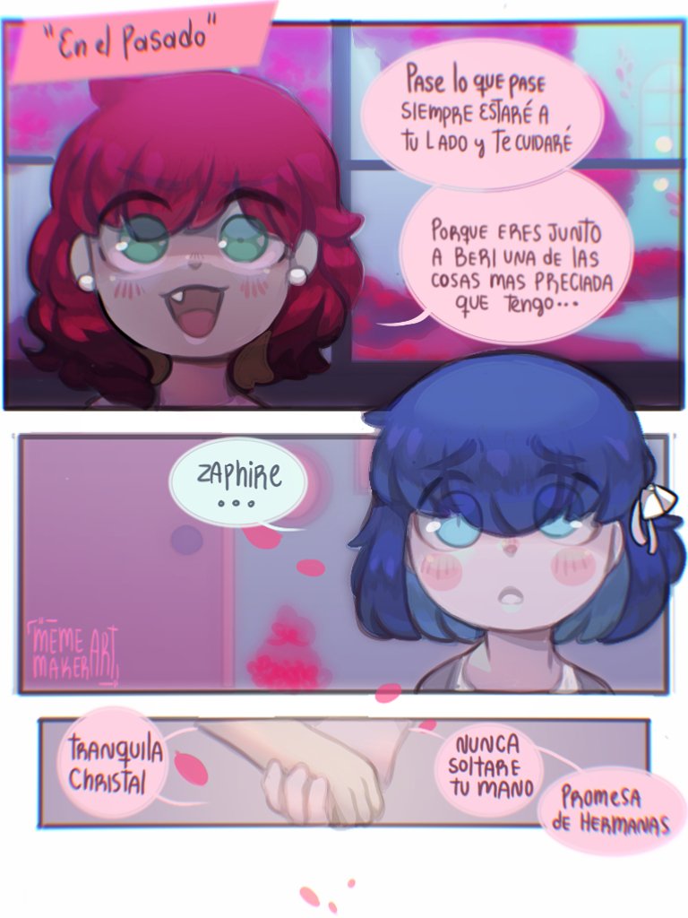 Mememak04554938's tweet photo. Tenia ganas de practicar un coloreado mas decente en mis mini comics , no se crean me costó 2DIAS X"D bueno creo que valió la pena , dibuje a las nenas Zaphire de mi Besti y a mi Chris , mi BFF ya quería un dibujo de ambas otra vez y pos le di el comic XD #C2MC #MemeMaker #MYART https://t.co/n9ZyYAgtLk