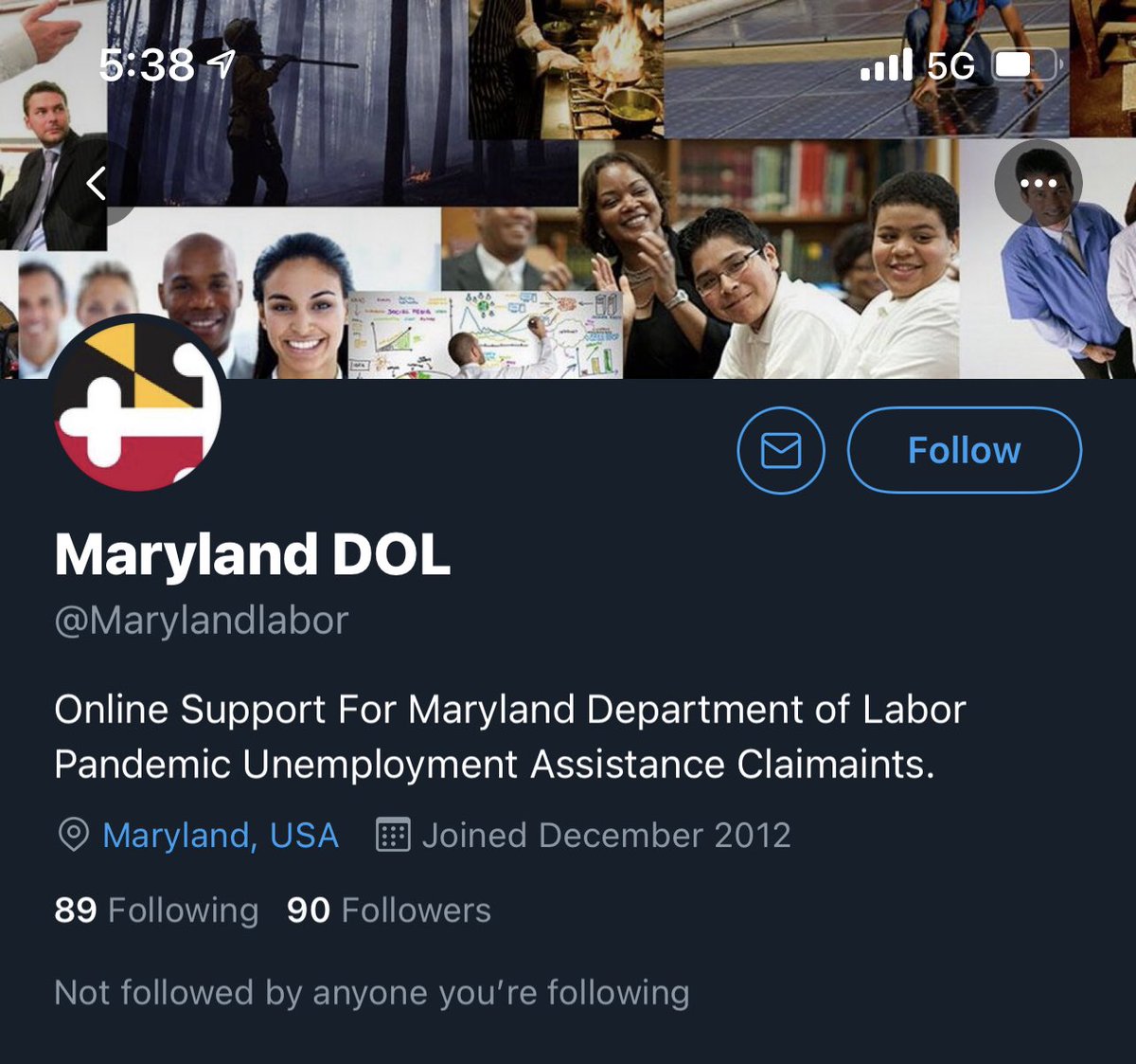Jurassic_Liz's tweet photo. This is another scam account. Don’t give them your information and report them.
@ marylandlabor
#marylandunemployment
#mdunemployment
@MD_Labor #mddol https://t.co/u0vikKQbWe