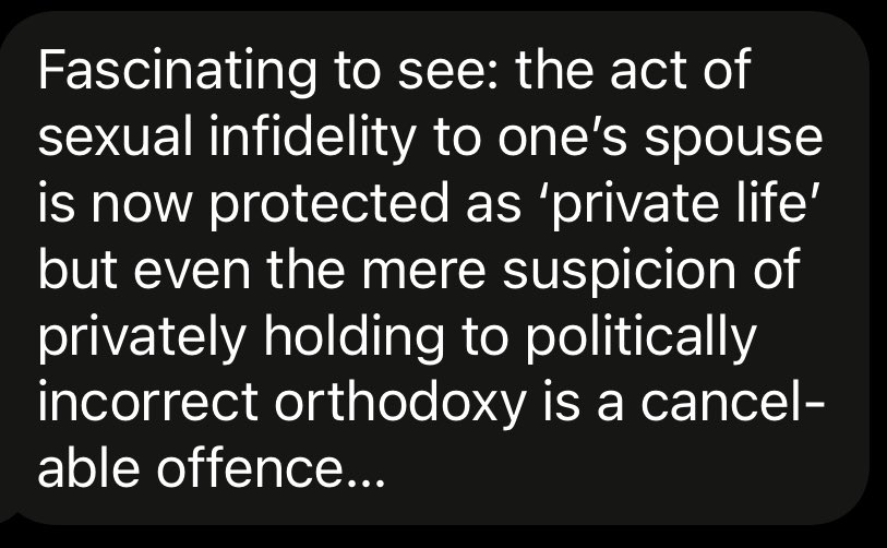 Miss_Snuffy's tweet photo. Text from a friend.

He makes an interesting point. 🤔 https://t.co/D03JDRMCp0