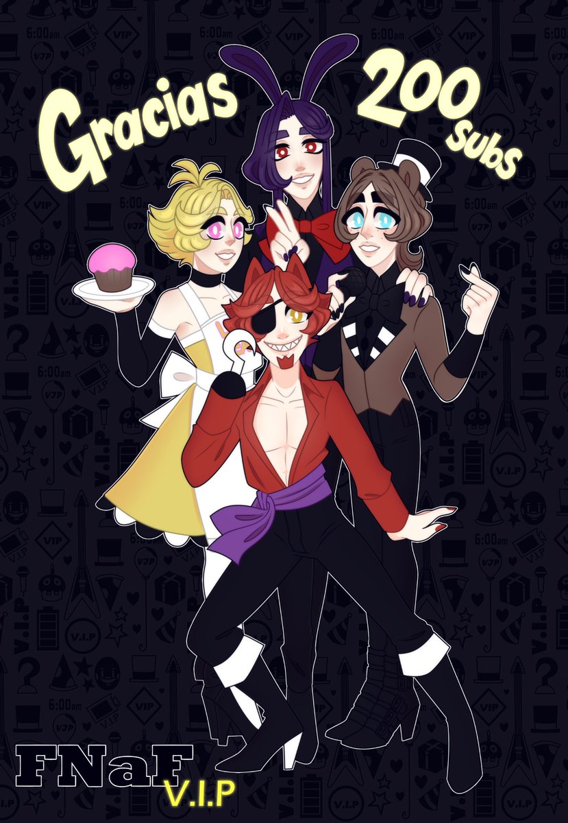MAL_fnafVIP's tweet photo. Gracias por todo el apoyo que nos han dado!! Hemos llegado a los 200 subs en #WEBTOON , pronto subiremos la segunda parte del cap "nuevos paganos" de nuevo, muchas gracias a todos 
#fnaf #fnafVIP #freddyfazbear #bonnie #chica #foxy https://t.co/TN904Sm9cp