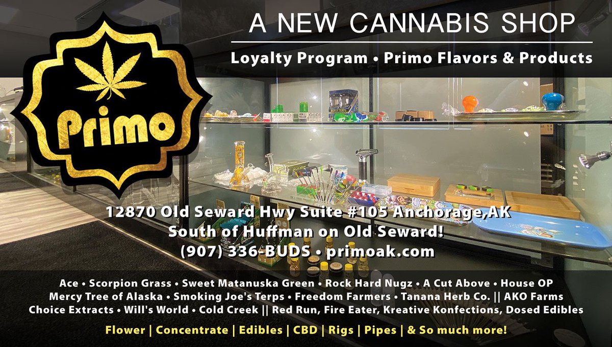 primoak's tweet photo. Primo &amp; Alaska Leaf Magazine - 
You’ll find Primo in the next issue of Alaska Leaf Magazine. There will be a 2-page spread about the shop inside their next issue. Visit out website to learn more. https://t.co/iOl7nYvVnh #primo #primoak -WARNING
Marijuana has intoxicating effects. https://t.co/MnBUhDluay