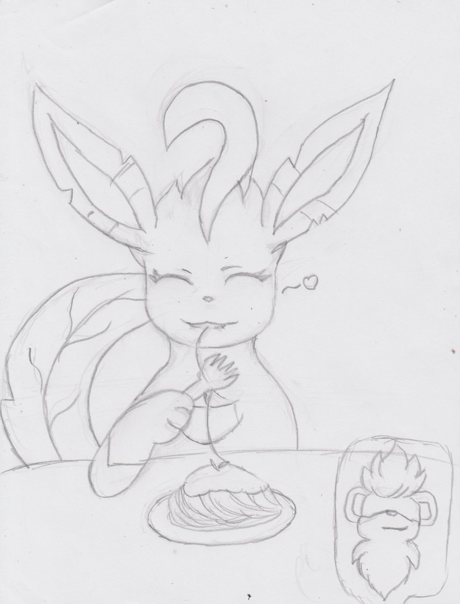 Galuithe's tweet photo. Se miran hermosas cuando comen.

#Pokemon #Espeon #Leafeon #growlithe https://t.co/WMAEwEclgZ