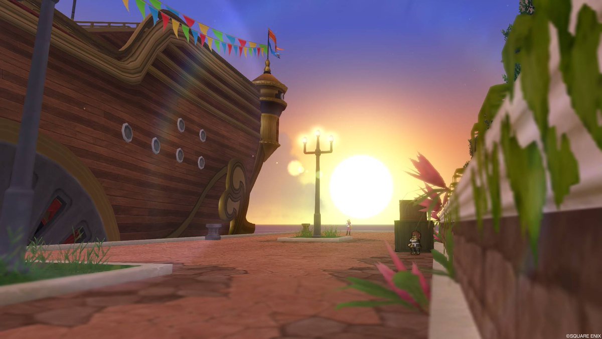 ট ইট র シエナミオ 港の夕景 アストルティア風景写真 Dq10 アストルティア写真愛好家 港町レンドア南 船着場にて