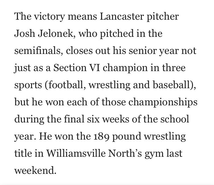 Incredible end to your Senior year  <a href="/josh_jelonek54/">Josh Jelonek</a>