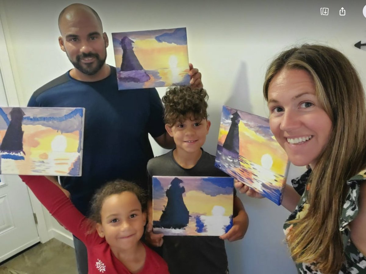 ArtOfMathEd's tweet photo. Thank you again to the students, families, friends, educators, and new artists for joining our first virtual paint night! #ArtofMathEd we hope to do this again! https://t.co/G15Jc67qnU