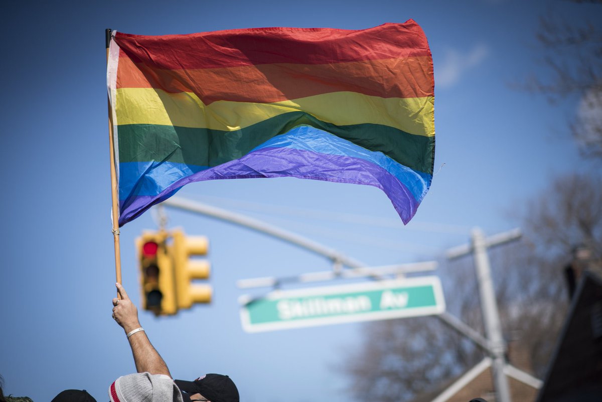 NYCMayor's tweet image. The world knows New York City is the place where you can seek refuge, live authentically, and love who you want to love. We wouldn't have it any other way.

Happy #Pride from NYC! You will always find acceptance here.