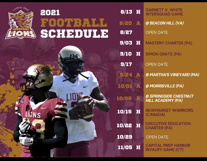 DiTullioRealty's tweet photo. 2 overnight travel games, an international Game, 9 total games, &amp; 3 open dates &amp; we still want more

Its sad we have a team in Harlem,USA &amp; cannot get 1 game in state. @football_psal @RobertZayasNY @CprepHarlem @cprepharlemfb @DrStevePerry #whattheygoingtosaynow #wearecapitalprep https://t.co/JAaQMSxm2k