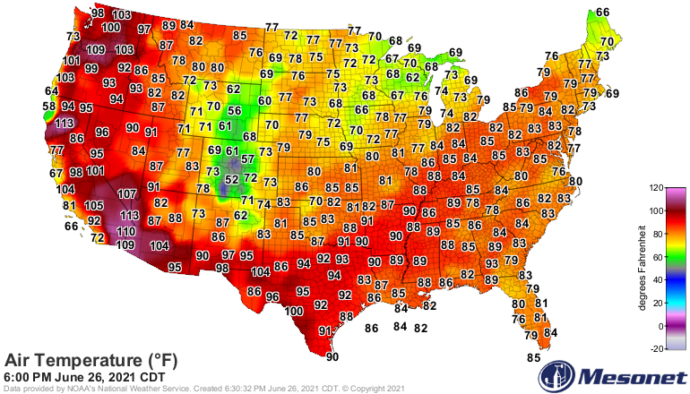 CC_StormWatch's tweet photo. The temperatures are insane in the Northwest - widespread 100s with some pushing 110 (normals are in the 70s!)
Many people in that region do not have air conditioning. It's extremely dangerous for them. #SeattleHeatwave #ORwx #WAwx #CAwx https://t.co/t6u76SySm3