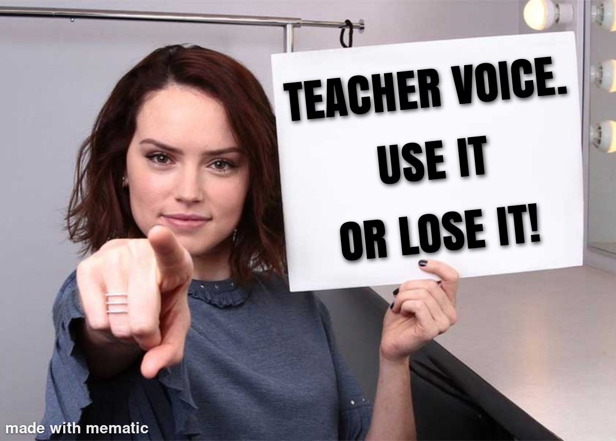 wterral's tweet image. Teacher Voice - Use it or lose it! #ISTELiveContest #ISTELive