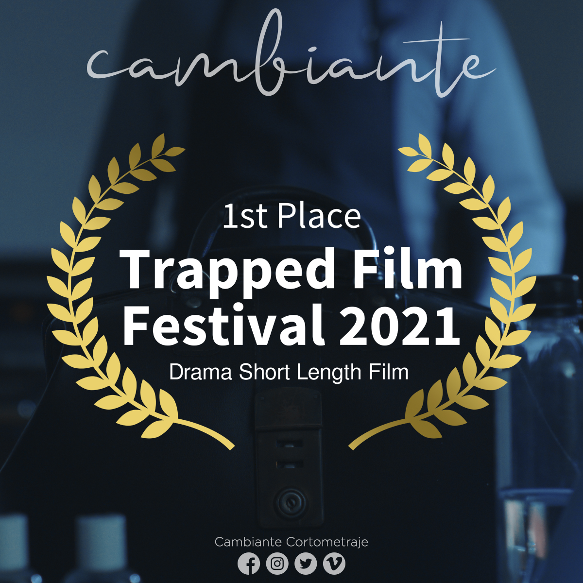 🇺🇸✨🎬
Siguiendo con las buenas noticias...
En la edición 2021 del Trapped Film Festival <a href="/TrappedFilmFest/">TrappedFilmFest</a>, obtuvimos el Primer Lugar de la categoría Drama de corta duración.

¡Felicidades a todo el equipo!

#TrappedFilmFest #CambianteCortometraje #Cambiante #ROTMovieMakers