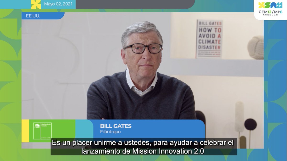 Businessman and philanthropist, Bill Gates ratified his commitment to achieve the transition to green energies. See his proposals at #TiggerTalk10 #OnDemand until 6/30 ➡️ cem12mi6chile.com