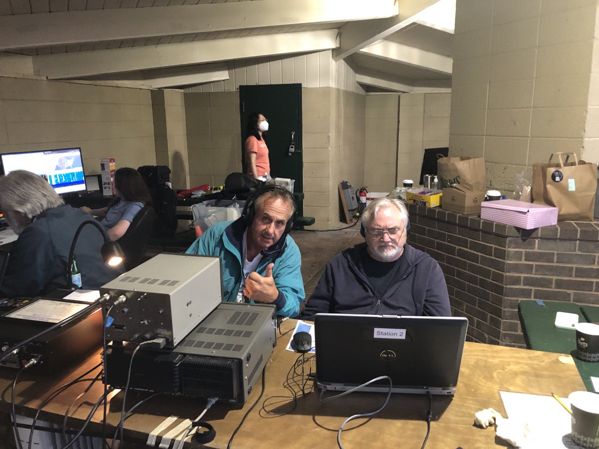 0x9900's tweet photo. George ready to pull an all-nighter working 40m and 80m CW. #fieldday ⁦@cqw6uq⁩ https://t.co/ZMtj3Qs6cZ