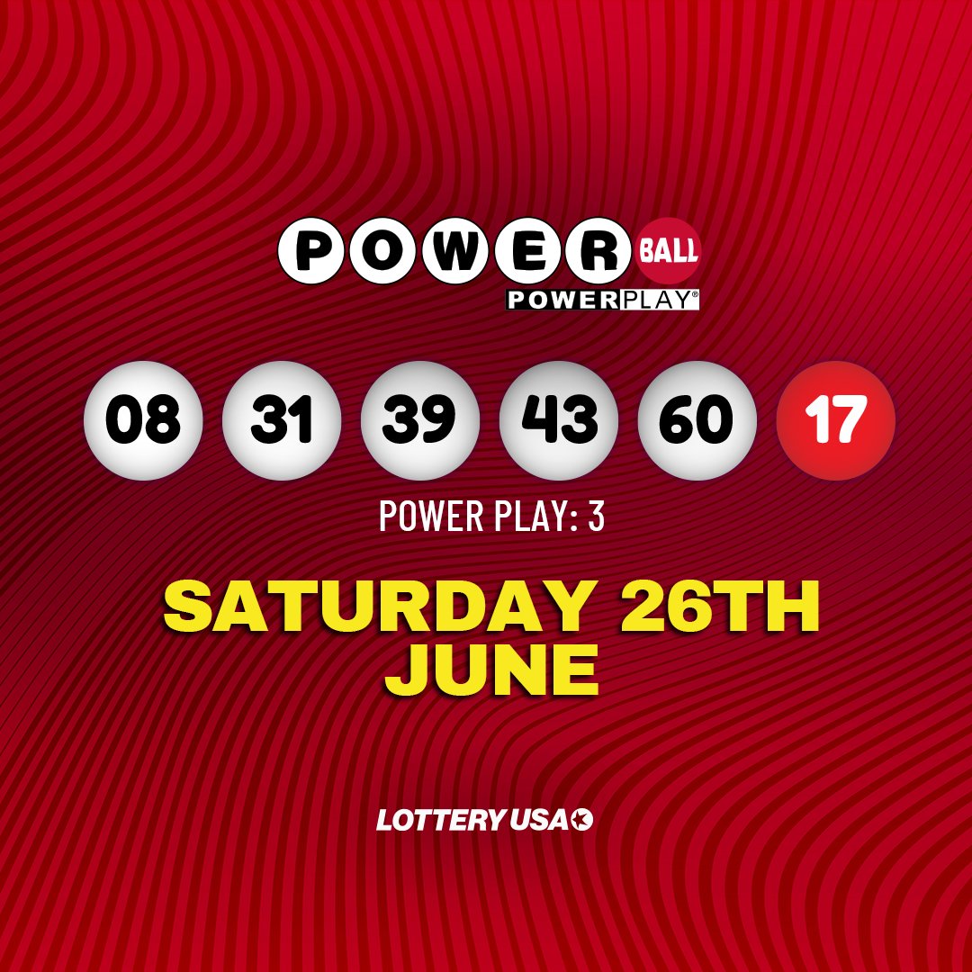 Check out tonight's Powerball numbers. Did you get lucky?

Visit Lottery USA for more information on your favorite lotteries: https://t.co/ipQv08uCmm

#Powerball #lottery #lotterynumbers https://t.co/i0CKNnoArz