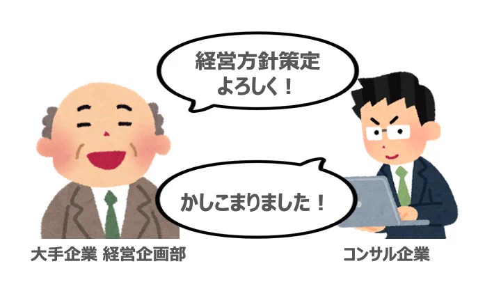 大手企業は他にぶん投げすぎてしまっているため？何をしているかわからない説www
