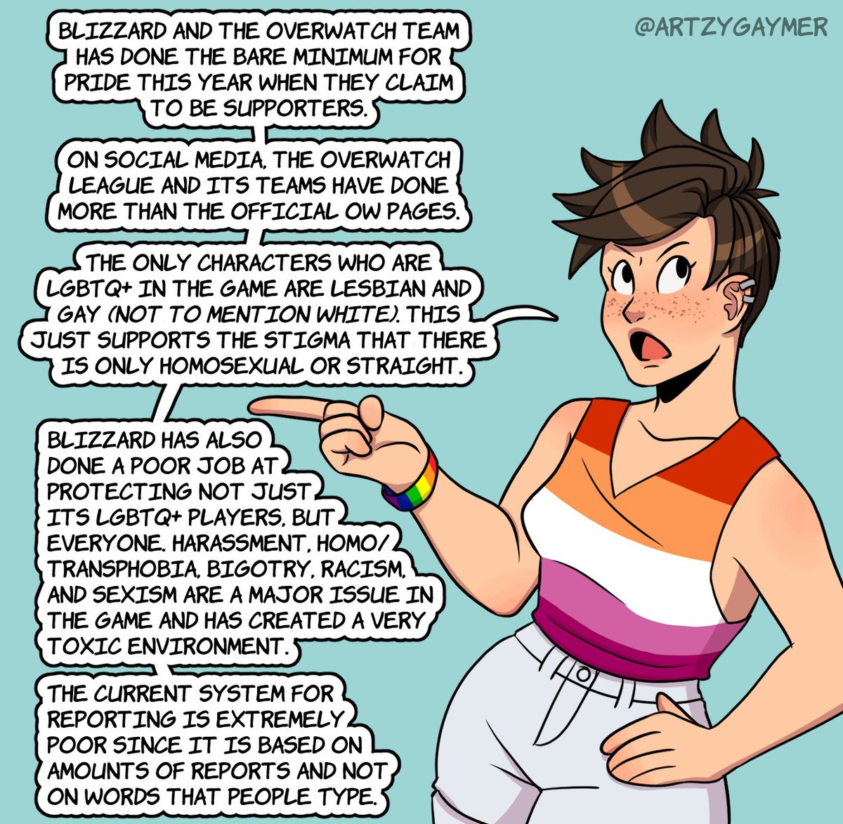 pidgeonyx's tweet photo. @PlayOverwatch @Blizzard_Ent Live up to your words
#PrideForOW #Pride2021 #pride #Overwatch #agzart #tracer #soldier76 #LGBT #LGBTQIA https://t.co/1aFRfZNl9t
