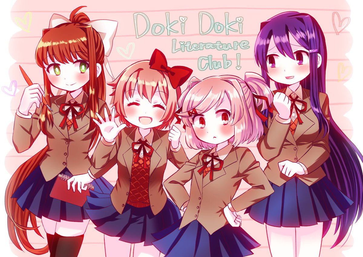 おず メディア欄ネタバレ注意 Ddlcスイッチ版めでたい 過去絵 Dokidokiliteratureclub Dokidokiliteratureclubplus ドキドキ文芸部