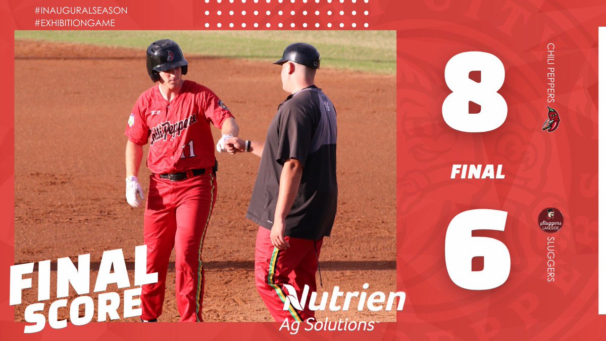 GoChiliPeppers's tweet photo. W!!!! Our guys ring this one in 8-6! Entertaining game for our amazing fans at home! 🔥🌶

Make sure to grab your tickets for tomorrow’s home game while they are SPICY 🥵 

#SaltTheSlugs 
#SpiceBoysofSummer https://t.co/bmQHcYj0Hz