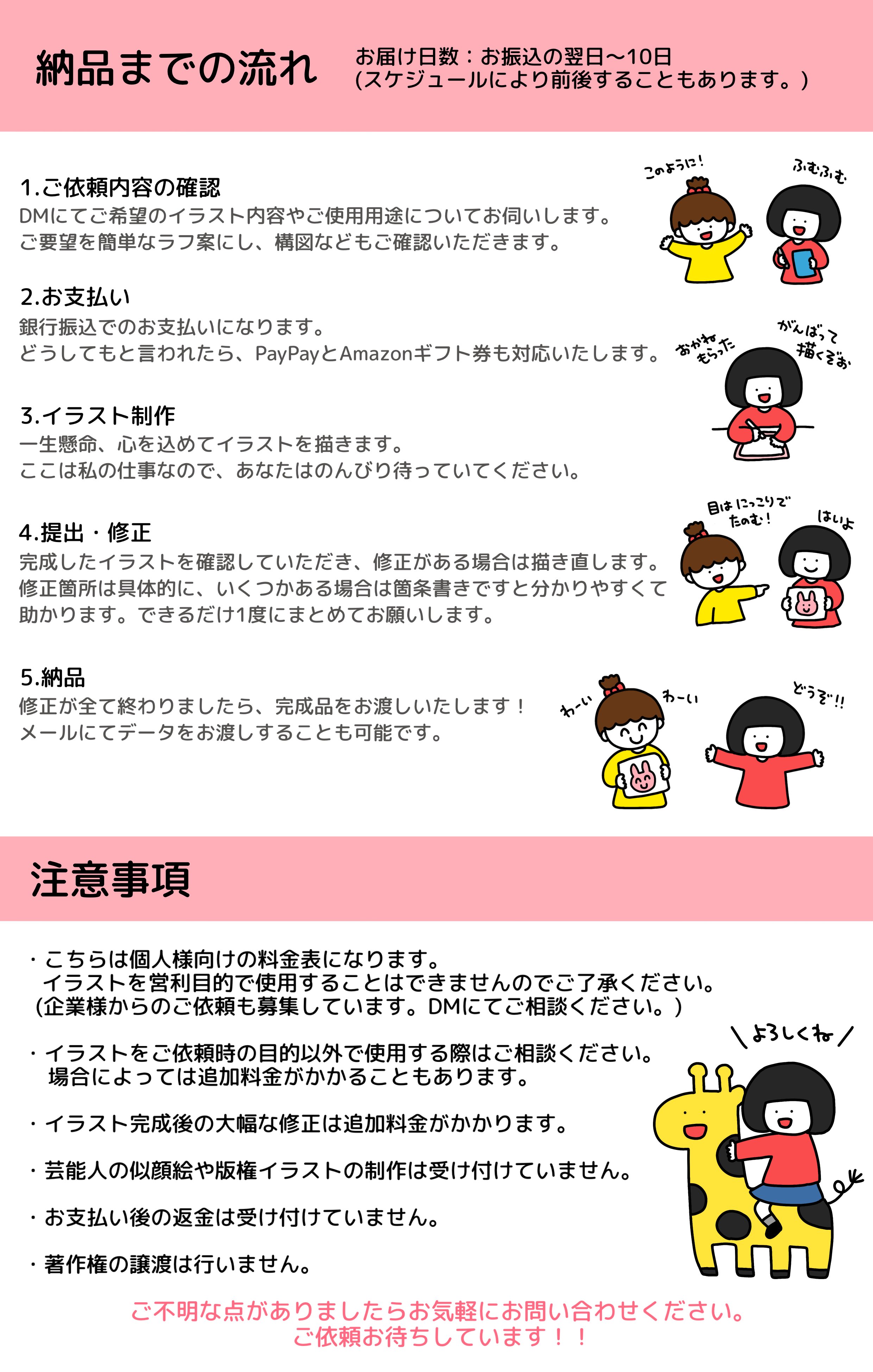 さかもとこのみ 10 29 31展示 イラストのご依頼について こちらは個人様向けの料金表です これ以外にもフライヤーや漫画など 私にできることならやりますので まずはお気軽にdmにてご相談ください ご依頼お待ちしています 有償依頼
