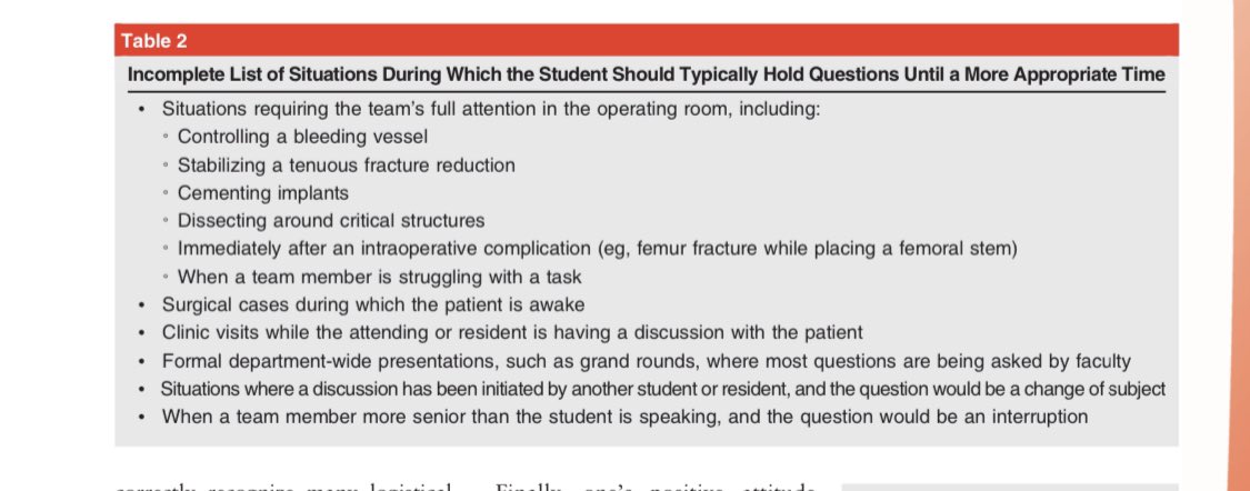 <a href="/NaanDerthaal/">Naan Derthaal, DO, FAAOS</a> @mdeichmeister4 <a href="/jointdocShields/">John Shields, MD, FAAOS</a> <a href="/drericksonspine/">Melissa Erickson, MD, MBA</a> <a href="/BillLevineMD/">Dr. William Levine</a> <a href="/BonnieGSportsMD/">Bonnie P. Gregory, MD</a> <a href="/_NancyMD/">Nancy “NancyMD” Yen Shipley, MD, FAAOS</a> <a href="/DoctorOkoro/">Kelechi Okoroha</a> Speaking of AAOS I love this article, it is ortho specific but still has good tips that apply to all specialties, esp this table abt when silence is golden 

pubmed.ncbi.nlm.nih.gov/31136321/