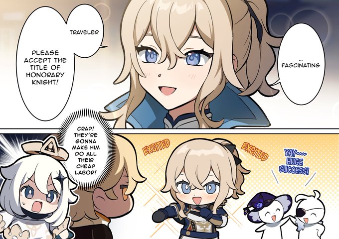 genshin impact in two panels 