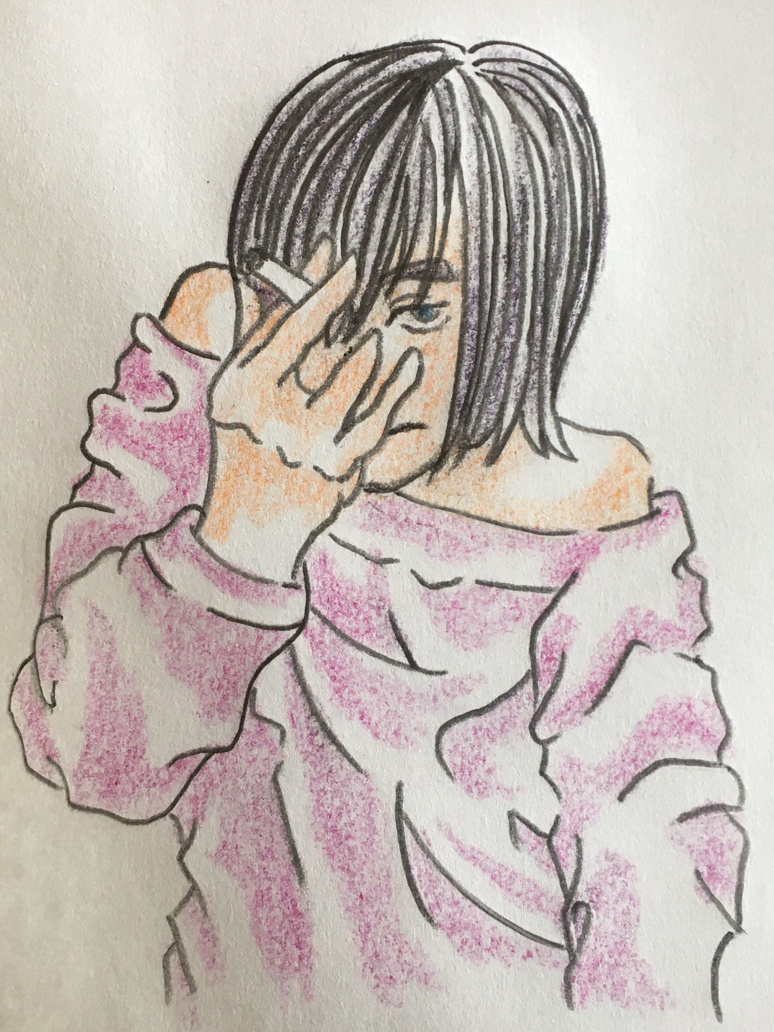 ノブユキ 紫煙 タバコ イケメン イラスト ノブユキ 紫煙 タバコ イケメン イラスト