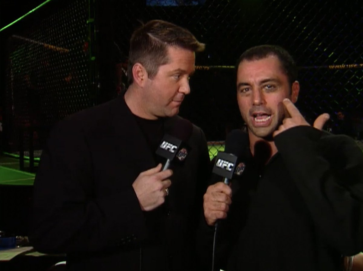 RMH_MMA's tweet photo. Fun Fact: Joe Rogan commentated at UFC 46 with a black eye. #UFC46 @joerogan https://t.co/GntgR4m3BC