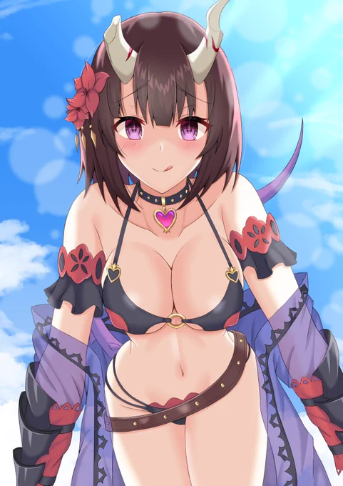 水着エリコ描いた!
たぶん、エリコとシズルに保健体育の宿題を教わるイベントになると思うんですよね🤔
 #プリコネR 