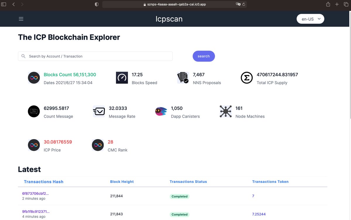 NnsDaos's tweet photo. Icpscan has just been deployed on IC and is currently accessible, with more features still under accelerated development.
#icpscan #nnsdao #IC
Open it: https://t.co/suAdT8HDEN https://t.co/lWOO1xpDpi