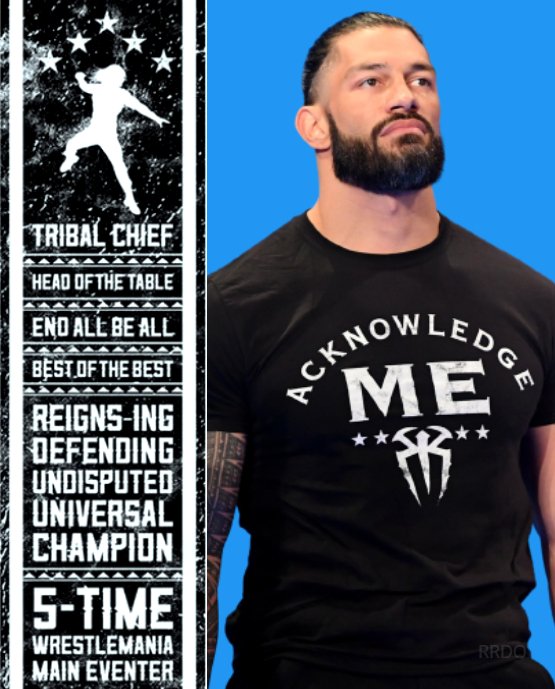 roman reigns acknowledge me logo