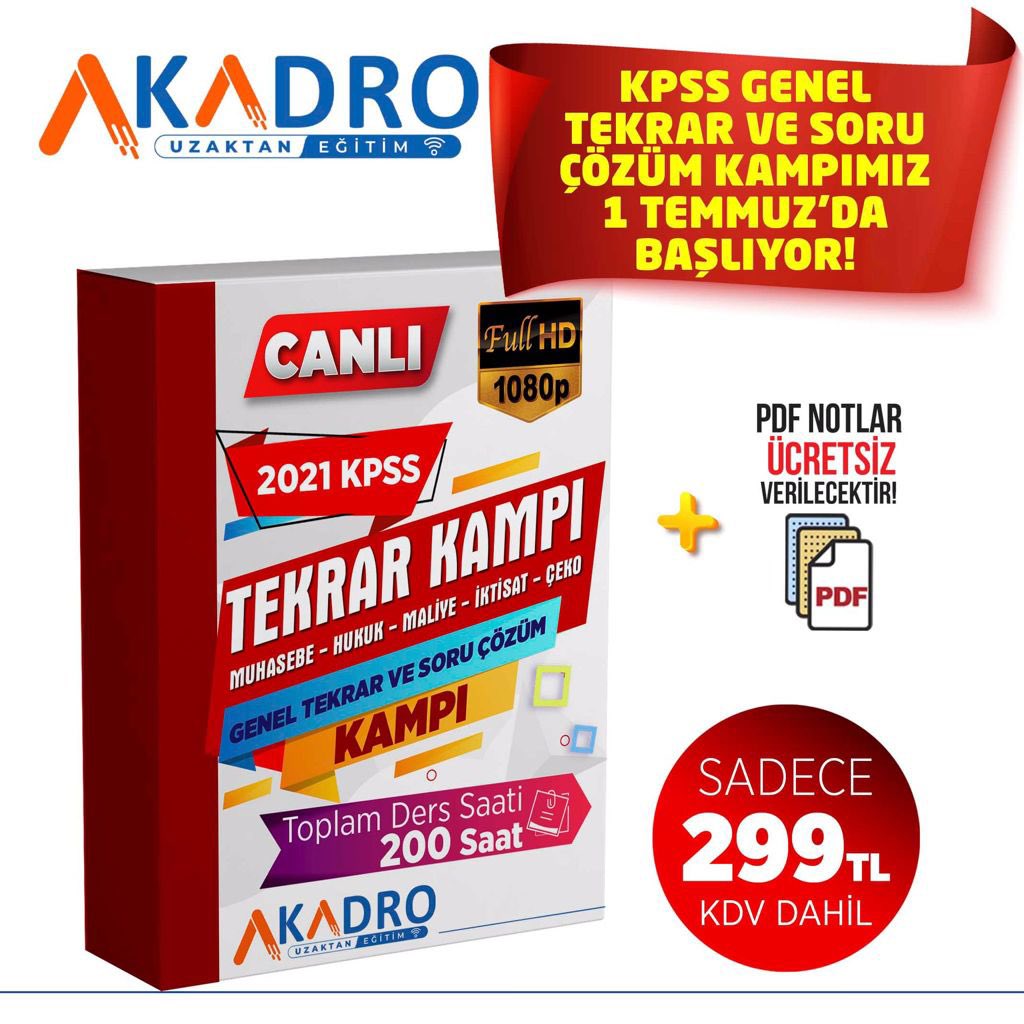 Guy atanan öğrencilerimizin ve bizim eklememizle 5 kişiye KPSS online GENEL TEKRAR KAMPI’nı hediye ediyoruz. Çekilişe katılmak için:

☑️ Bizi takip edip
☑️ Bu twiti RT yapmanız yeterli

📣 Çekiliş bu akşam 27.06.2021 22.00'de
Ayrıntılar için akdrue.com/category/kpss-…