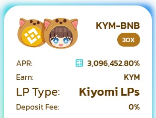 Kiyomi #UPDATE KYM-BNB Ki LP

You need to add KYM-BNB Ki LP through KiSwap.
