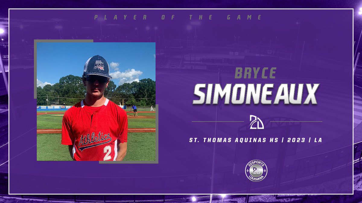 2DsportsbsbLA's tweet photo. ⭐️ #TopPerformer ⭐️

Bryce Simoneaux (@SimoneauxBryce): 2-2

Summer Team: Louisiana Athletics
#BigEasyClassic https://t.co/7QfqSFrBy1