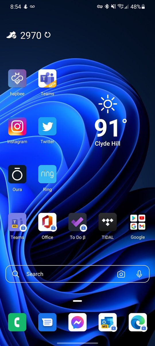 VishnuNath's tweet image. #Windows11 wallpaper looking mighty nice on #MicrosoftLauncher. What do you think? #Android