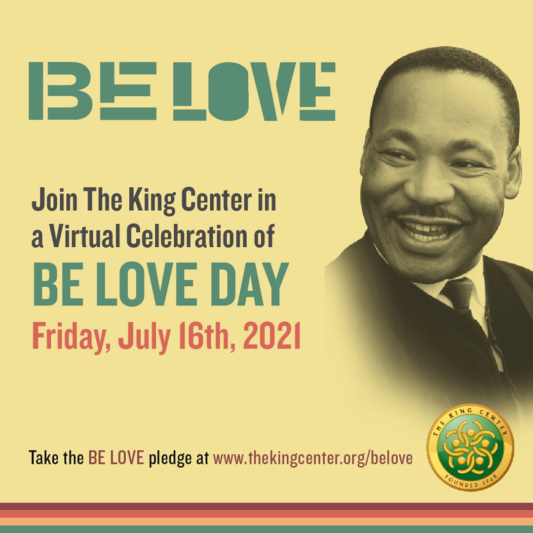 Let’s get the word out about #BeLoveDay! 

Will you tweet about it and tag 10 people?

#BeLove @TheKingCenter

@garthbrooks @trishayearwood @PiperPerabo @NaomiWadler @LittleMissFlint @BethMooreLPM @BreneBrown @sunny @amyschumer @Usher