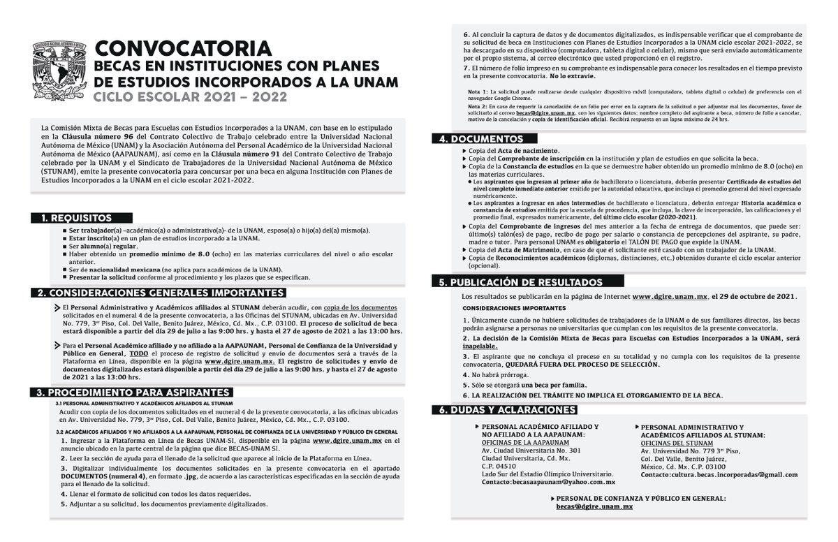 Comunidad_UNAM's tweet photo. Convocatoria del Programa de Becas en Instituciones con Planes de Estudios Incorporados a la UNAM  correspondiente al ciclo escolar 2021-2022
👉 >https://t.co/onU0YFw37f
#DGIRE #BecasUNAM #PontePumaPonte😷 https://t.co/NBhoOzk89u