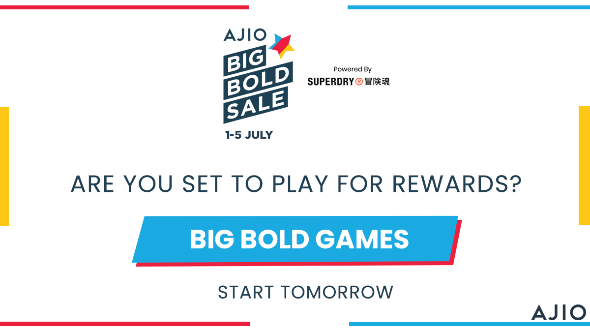 AJIO on X: Everyone loves a reward – but are you ready to play for it? The  #BigBoldGames start tomorrow. 6 winners get AJIO points worth ₹2500 each!  T&C:  Take a