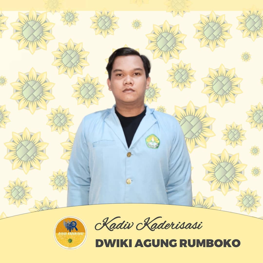 Assalamu ‘alaikum warahmatullahi wabarakatuh

Perkenalkan Kami Kepengurusan HIMAGROTEK 2021/2022
.
DIVISI KADERISASI
Kepala Divisi : Dwiki Agung Rumboko