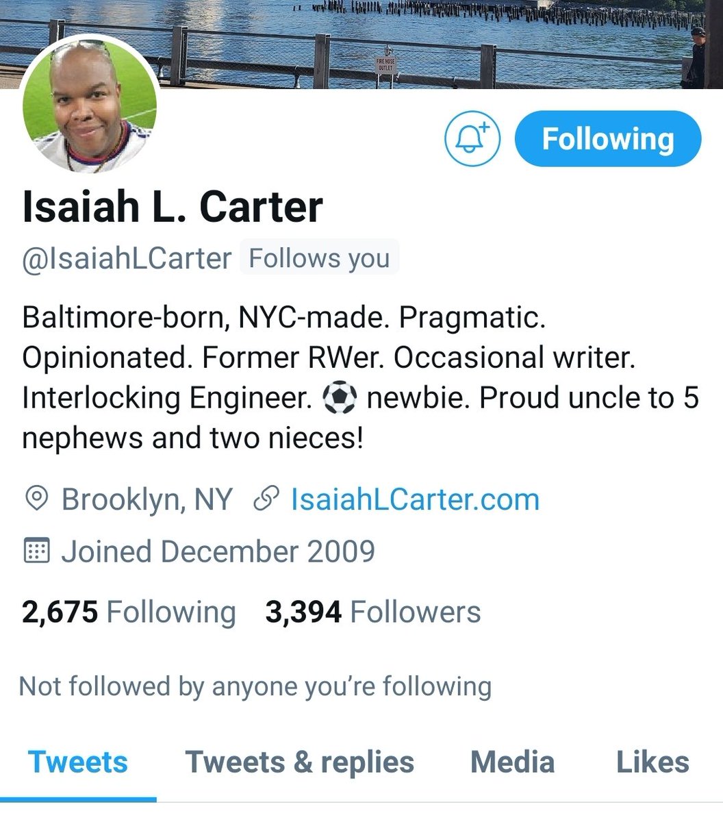 @IsaiahLCarter. 