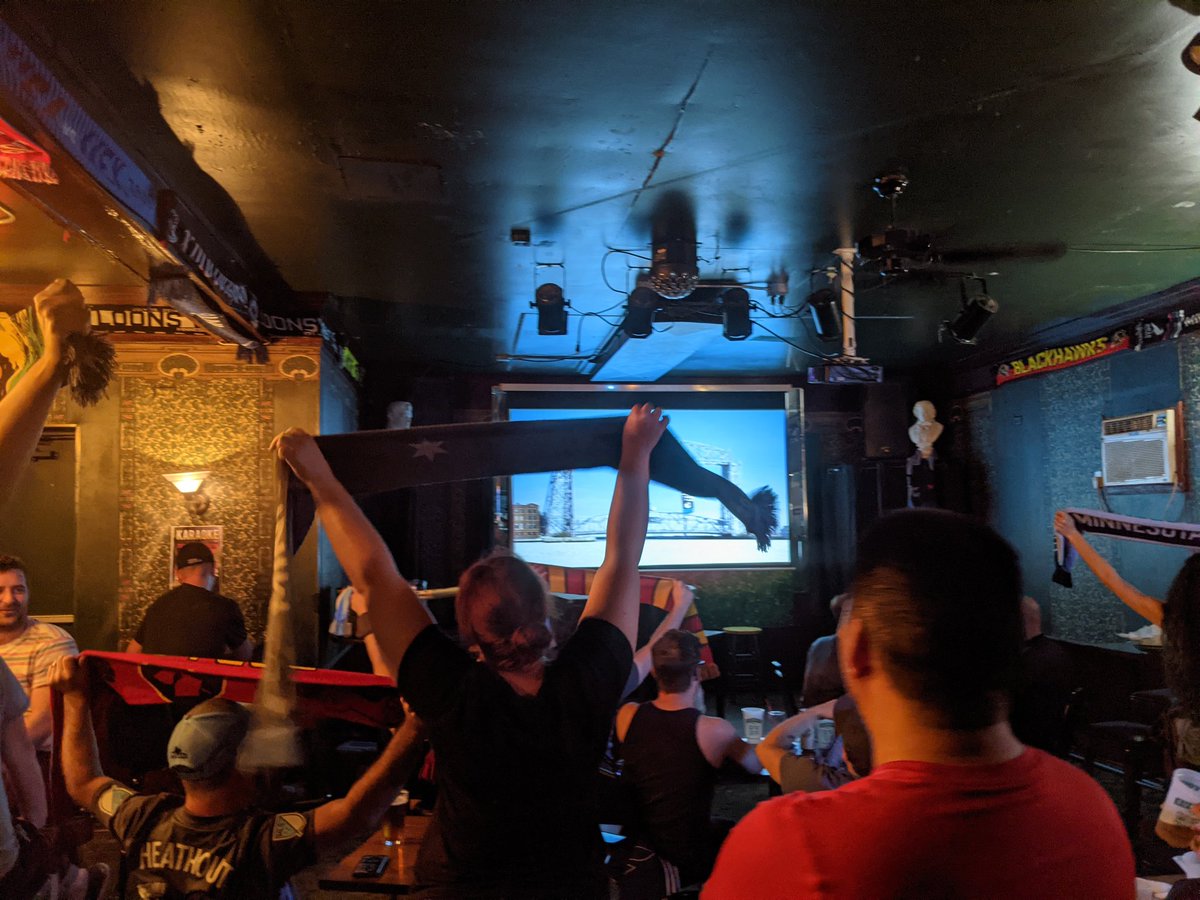 MaggiHeyer's tweet photo. @MNDarkClouds and @RedLoons showed up for this! #wonderwall #loonswin #MNUFC https://t.co/kNXkkZGcLc