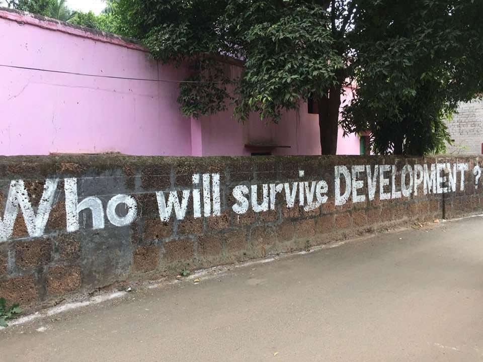 sanjayjavin's tweet image. a graffiti in bhubaneswar temple area.#sundaymusing