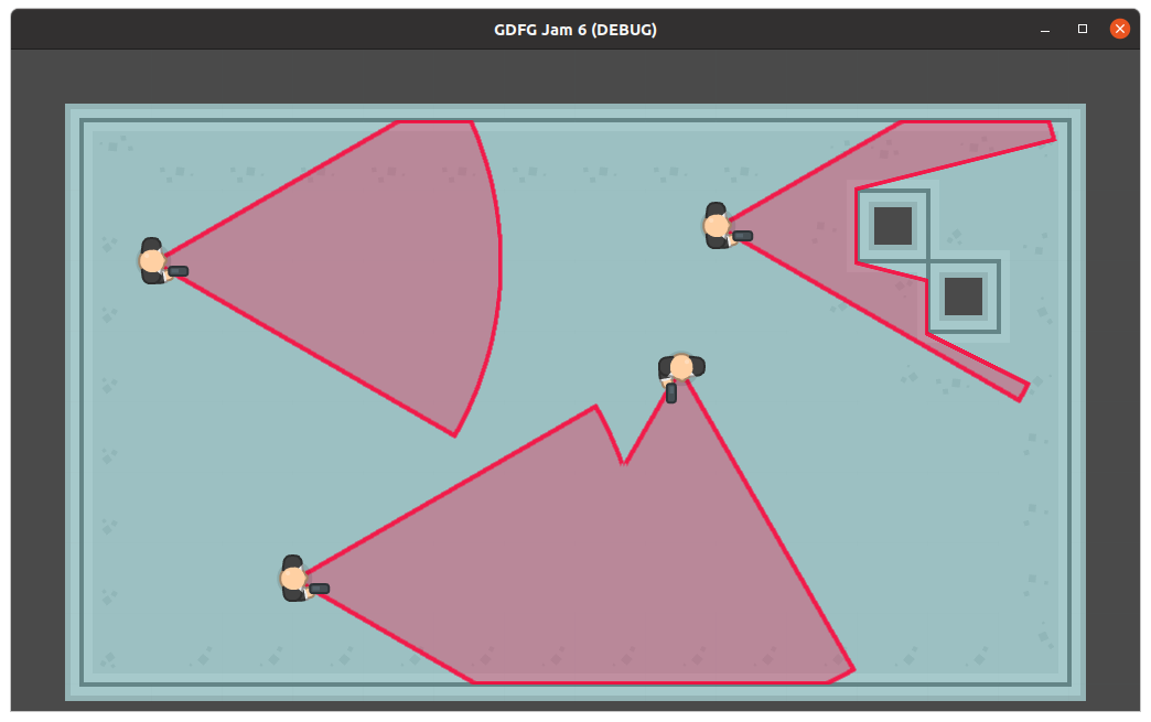 SelinaDev's tweet photo. Last month I've been working on a stealth game for the #GDFG Jam 6.
We won't submit anything, so all the more reason to share a picture of this nice vision system I created for the enemies. 👀
#GodotEngine #madewithgodot https://t.co/yBMlxnVAwr