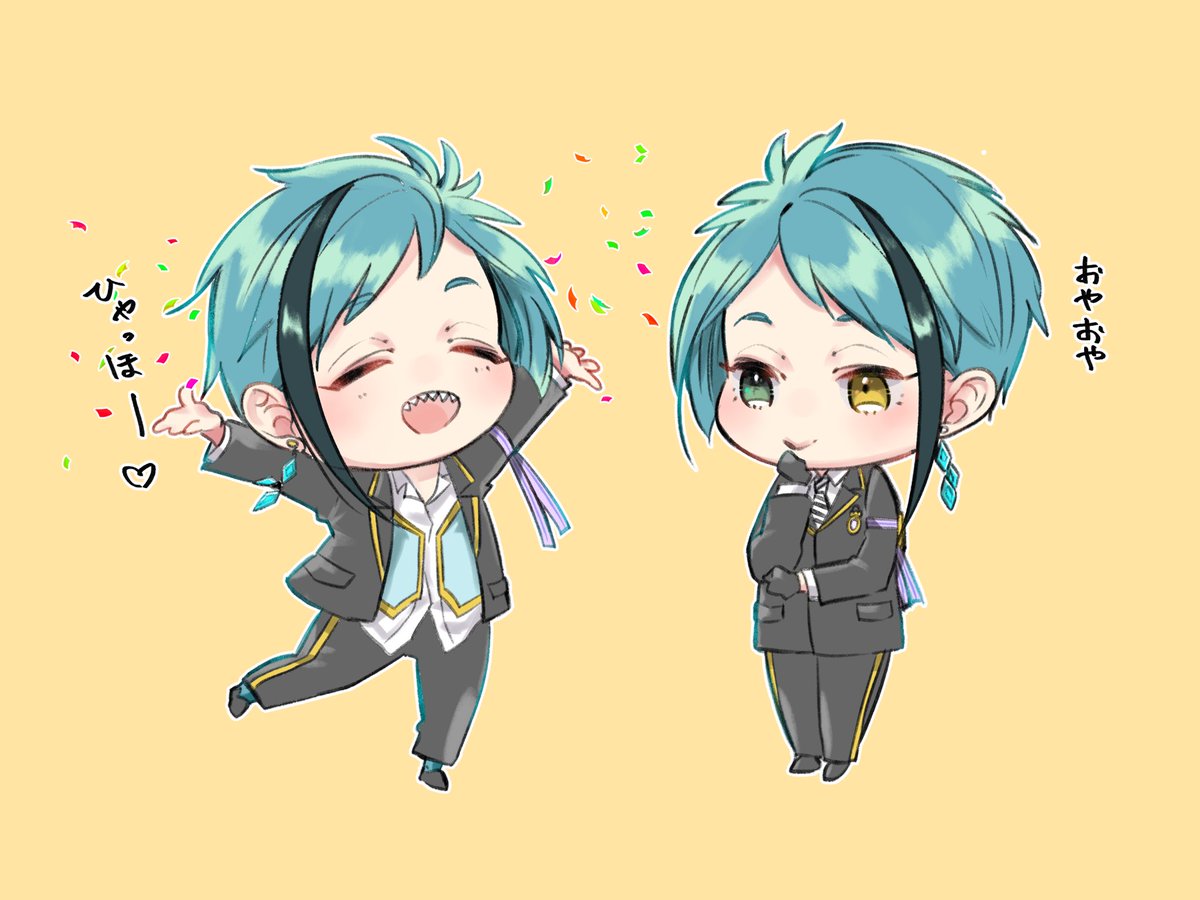 ツイステ 滅茶苦茶久し振りにヘッダー絵変えた ちんまいリーチ兄弟の元絵 ちびキャラ描くの シチコのイラスト